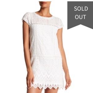 Joie White Eyelet Dress Small